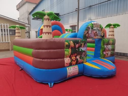 Inflatable Bouncer African Animals - Height 2.5m - 5.5m x 5.5m inflatable slide bouncy castle