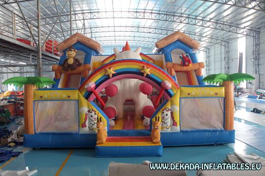 Inflatable city - Animals inflatable slide bouncy castle