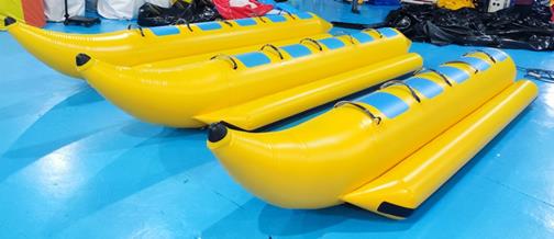 Inflatable water floating banana inflatable slide bouncy castle