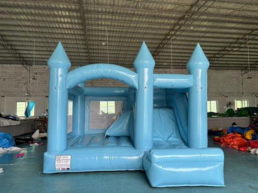 Bouncy blue castle inflatable slide bouncy castle