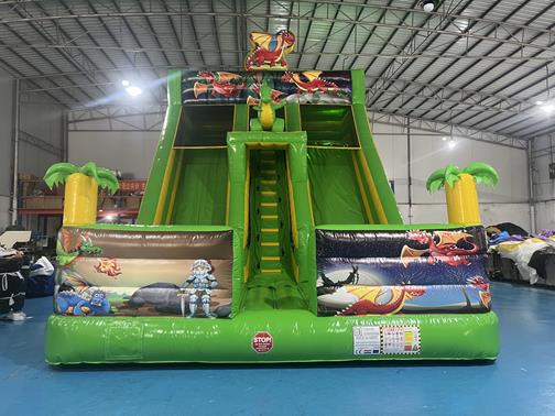 Bouncy castle slide - Dragon inflatable slide bouncy castle