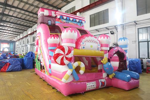 Inflatable Slide Candy - 6m x 4m x 5m inflatable slide bouncy castle