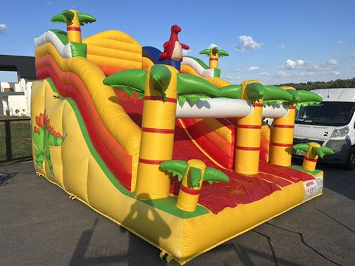 USED - Dinosaur inflatable slide inflatable slide bouncy castle