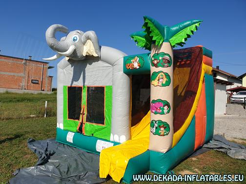 Inflatable bouncy castle - Elephant - A+ Quality inflatable slide bouncy castle