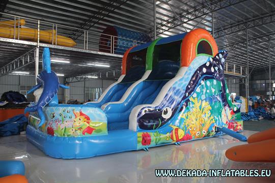 Inflatable slide - Fish inflatable slide bouncy castle