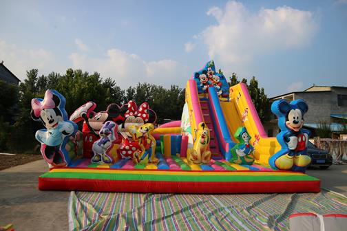 Large inflatable city - Mickey Mouse inflatable slide bouncy castle