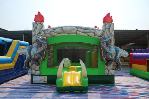 Dinosaur Inflatable bouncy castle 4m x 4m inflatable slide bouncy castle