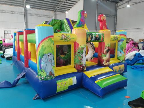 Inflatable Bouncer African Animals- 5m x 4m inflatable slide bouncy castle