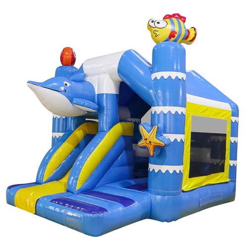 Inflatable bounce house - Dolphin inflatable slide bouncy castle
