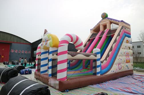 Inflatable Slide - Candy inflatable slide bouncy castle