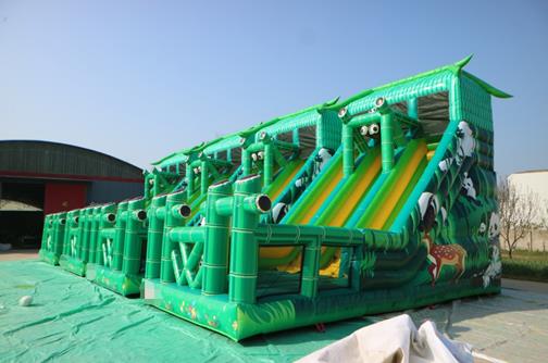 Inflatable slide - Panda inflatable slide bouncy castle