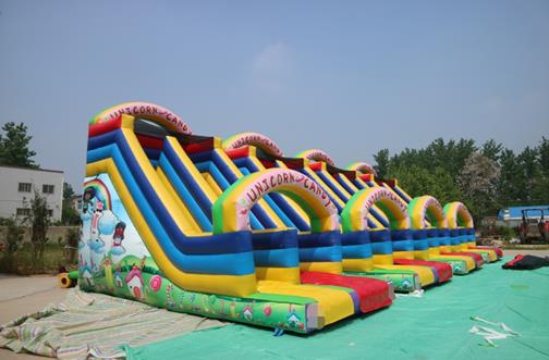 Inflatable slide - Unicorn Candy inflatable slide bouncy castle