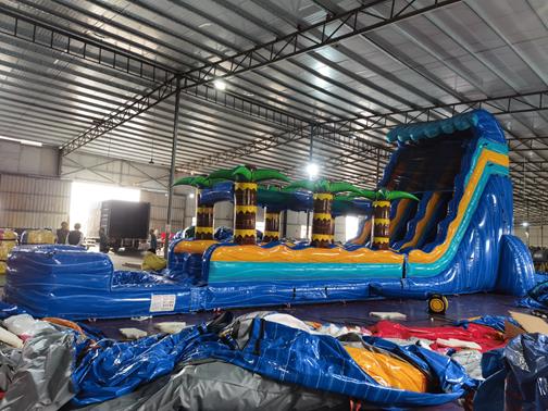 Inflatable waterslide - 15m x 4m inflatable slide bouncy castle