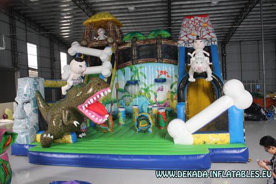 Jurassic park inflatable inflatable slide bouncy castle
