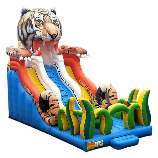 Large inflatable slide - Tiger - 10m x 5m inflatable slide bouncy castle