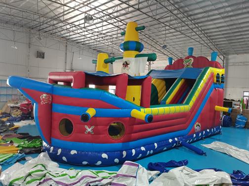 Pirate Ship - Inflatable slide and bouncy castle COMBO inflatable slide bouncy castle