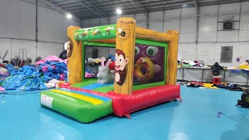 Small ZOO inflatable bouncy castle inflatable slide bouncy castle