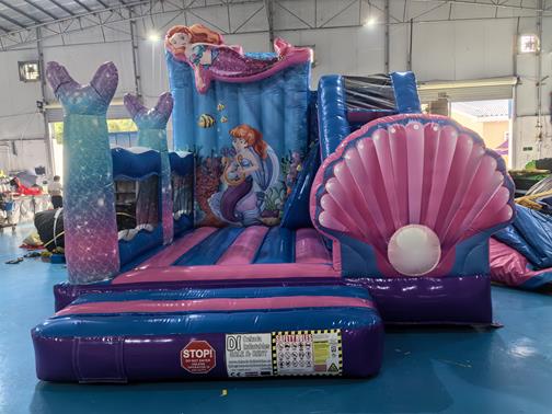 Mermaid Bouncer - Small inflatable slide bouncy castle