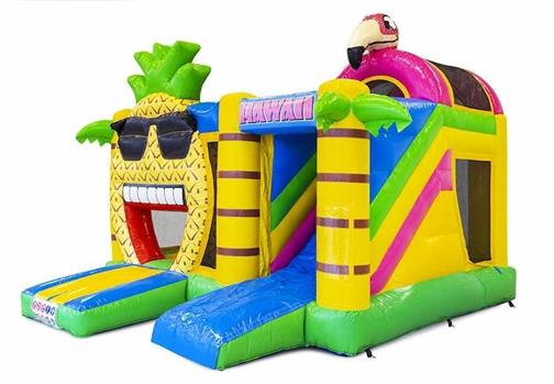 Hawaii inflatable bouncer 4.5m 4.5m x 3m inflatable slide bouncy castle