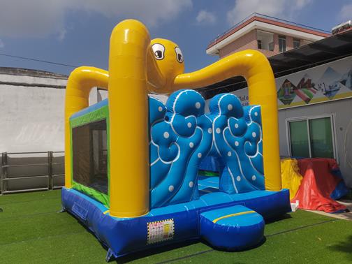 Inflatable Bouncer Octopus - 4m x 4m inflatable slide bouncy castle