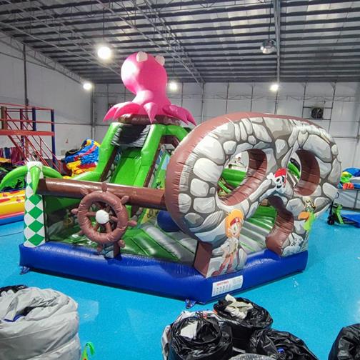 Pirate island COMBO inflatable slide inflatable slide bouncy castle