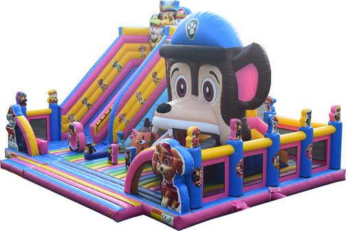 Paw patrol - large inflatable bouncer city - 10m x 13m inflatable slide bouncy castle