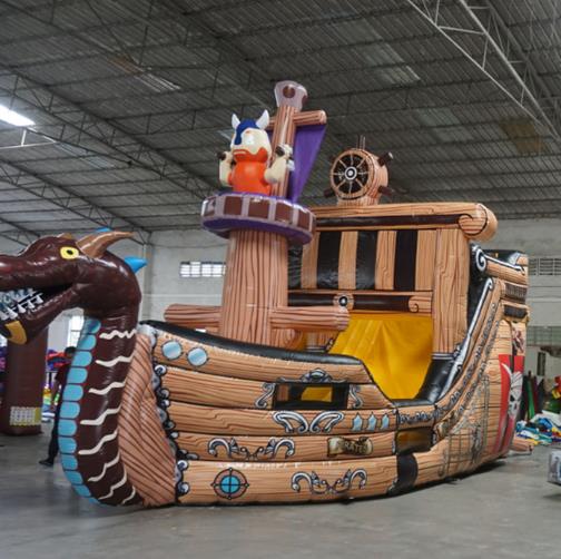 Pirate Ship Inflatable Slide inflatable slide bouncy castle