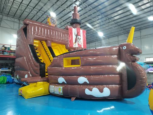 Pirate Ship Inflatable Slide inflatable slide bouncy castle