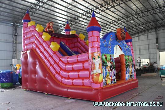 Princess castle inflatable slide bouncy castle