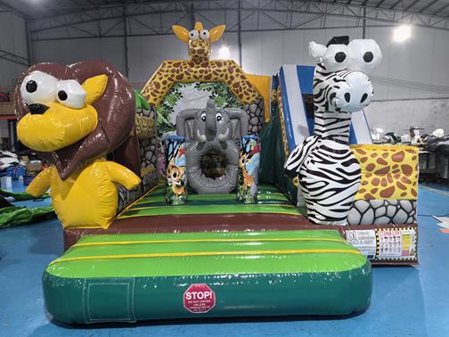 Safari Bouncy Castle - Small inflatable slide bouncy castle