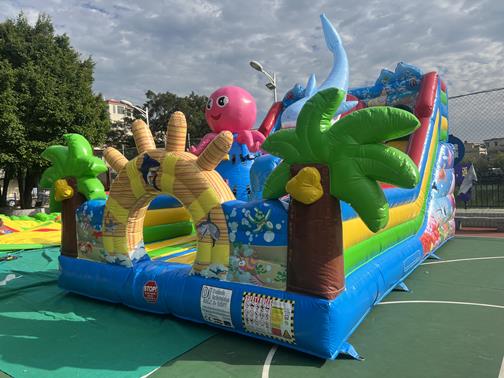 Large Seaworld Combo Inflatable Slide inflatable slide bouncy castle
