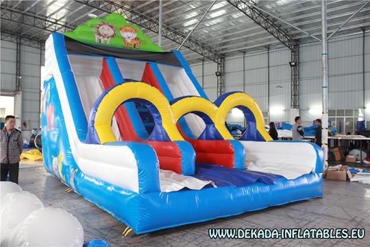 Small ZOO Slide inflatable slide bouncy castle