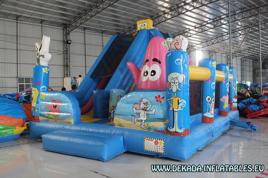 Sponge Bob - Bouncy Castle Inflatable Slide COMBO inflatable slide bouncy castle