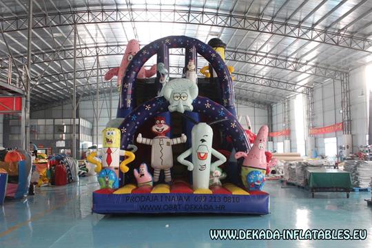 Large Sponge Bob inflatable slide inflatable slide bouncy castle