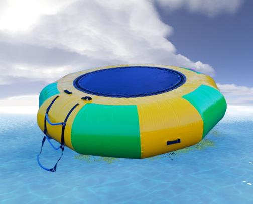 Water trampoline 3m radius inflatable slide bouncy castle