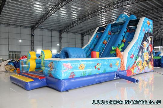 Inflatable underwater world inflatable slide bouncy castle