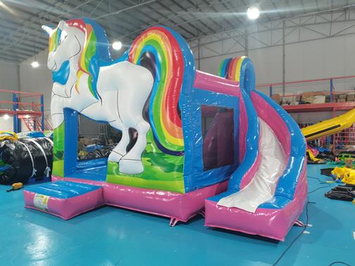 Inflatable Bouncer Unicorn - 5.5m x 4m inflatable slide bouncy castle