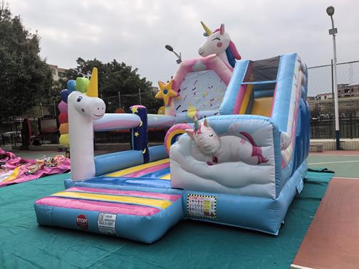 Unicorn - Small inflatable slide bouncy castle
