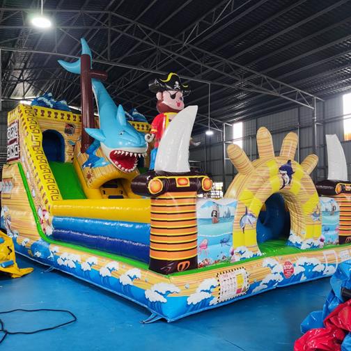 Large Pirate Inflatable Slide inflatable slide bouncy castle