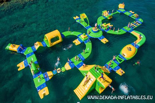 Floating inflatable waterpark 19 inflatable slide bouncy castle