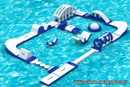 Floating inflatable waterpark 23 inflatable slide bouncy castle